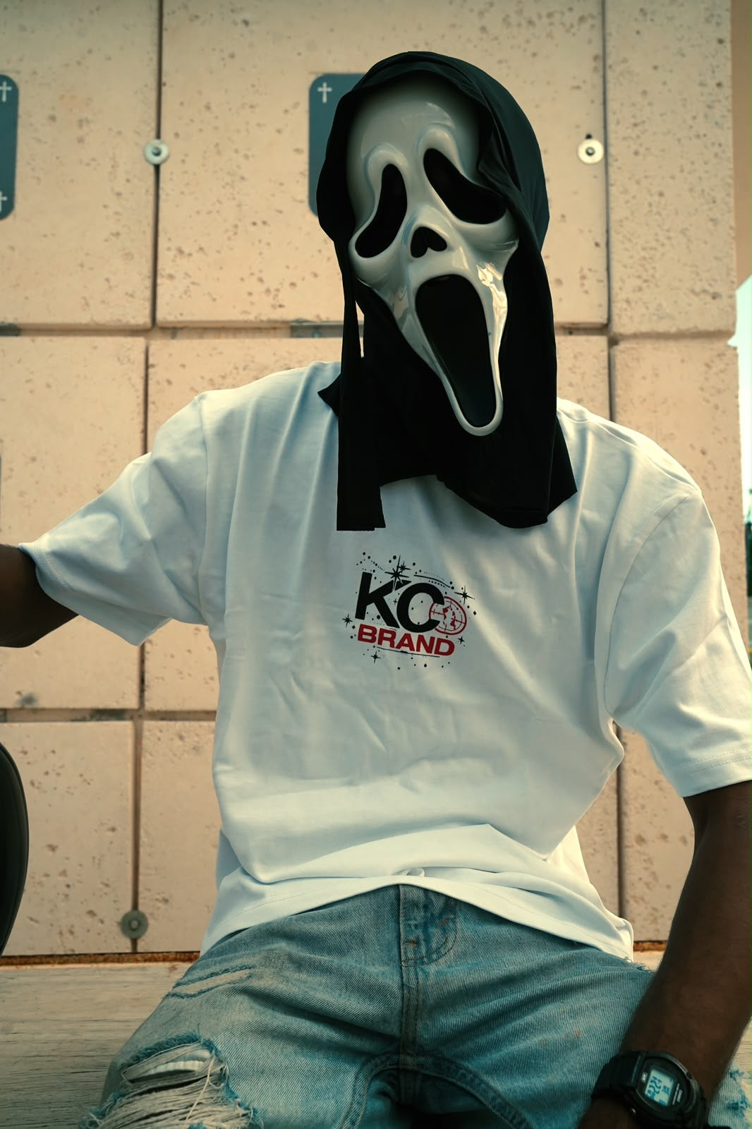 DEMON TEE WHITE RED